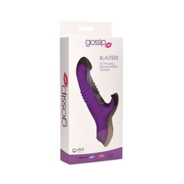 Curve Toys Gossip Blasters 7X Thrusting Silicone Rabbit Vibrator - Violet